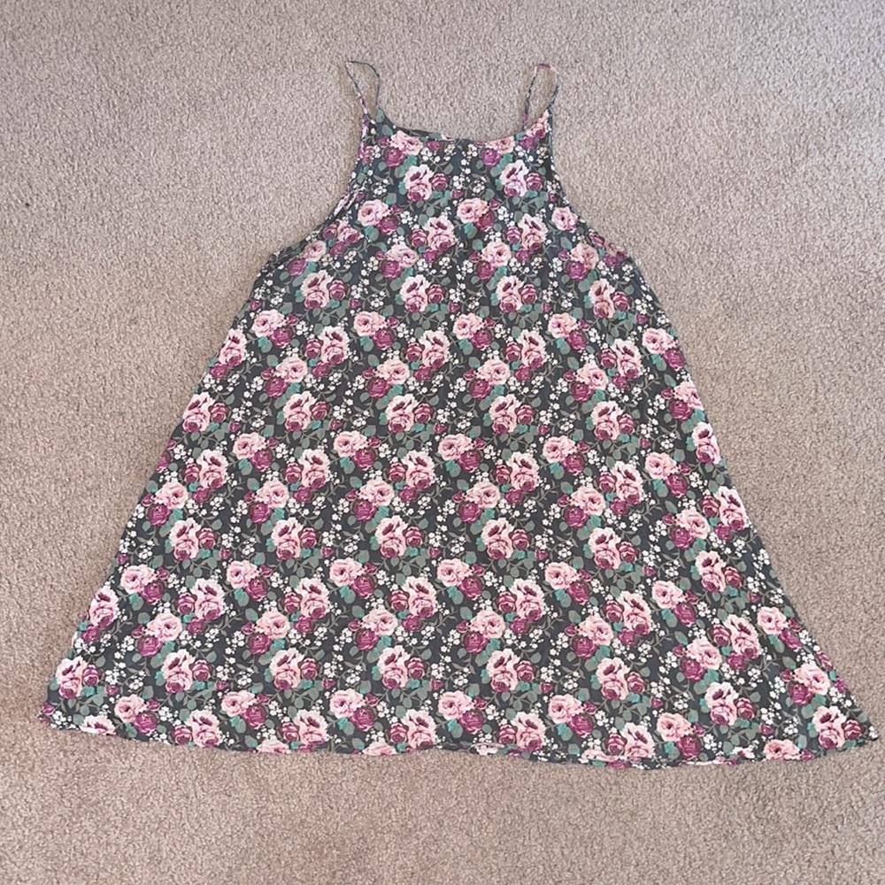 Vans floral A-line flowy dress size medium